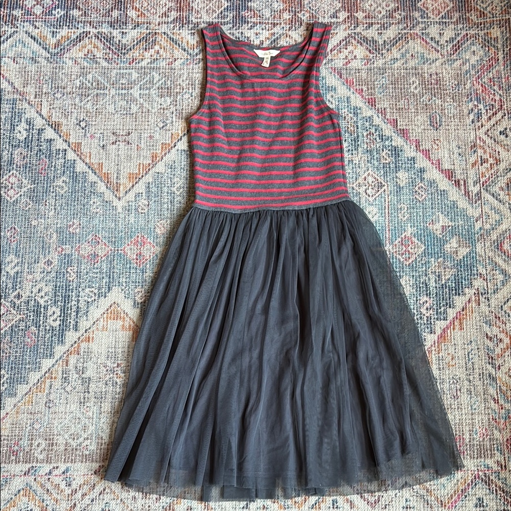 Matilda Jane Red and Gray Fit and Flare Dress